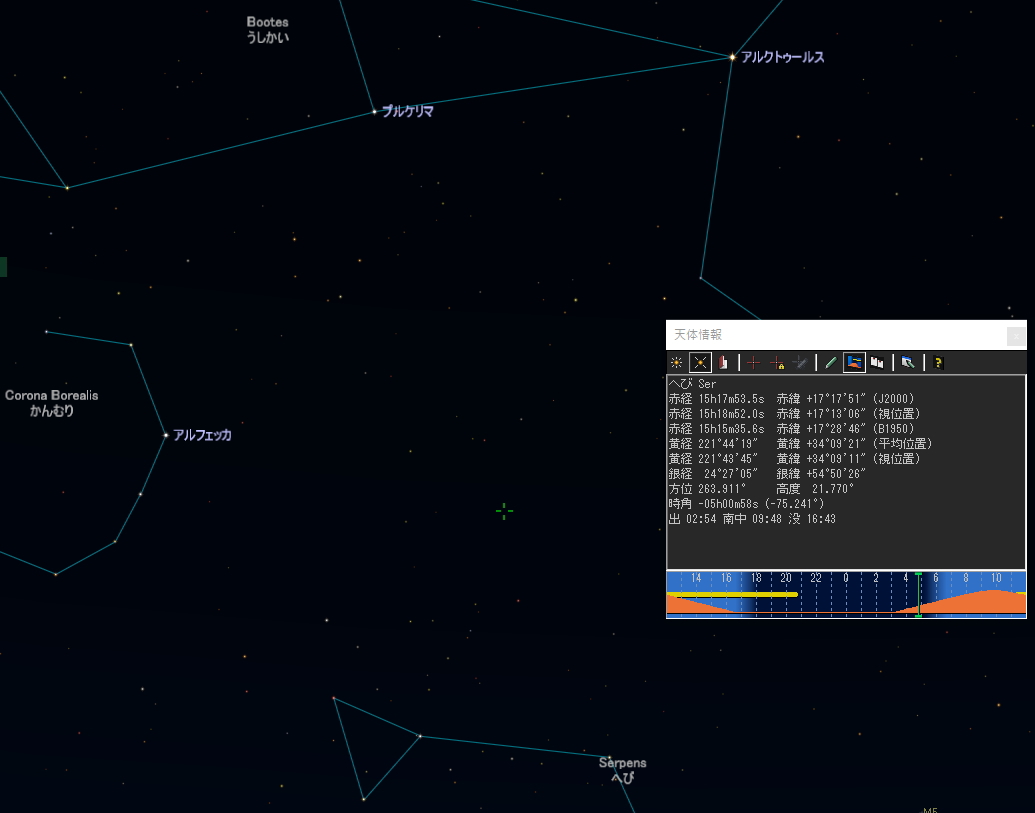 レナード彗星の位置StellaNaviで