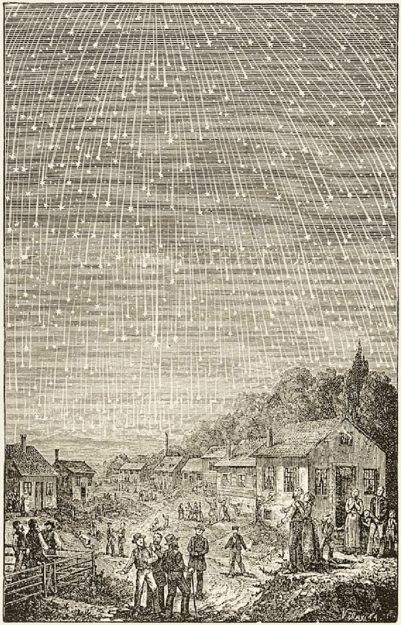 Meteor Shower 1883 in the North America.